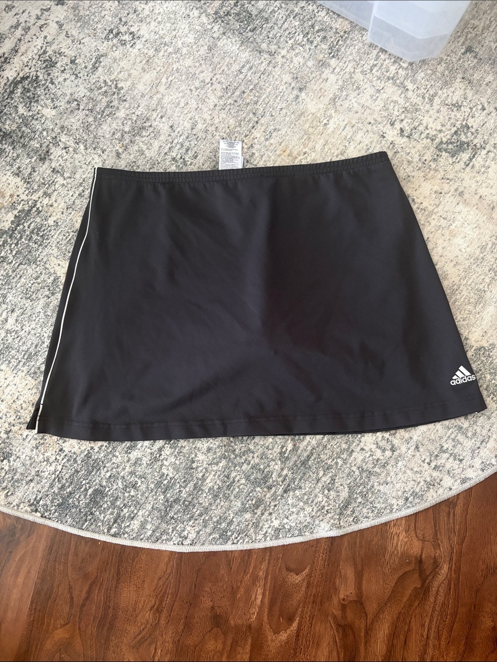 adidas Black Skort with White Piping